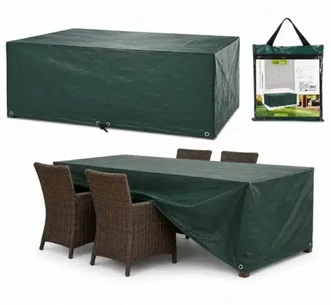 Záhradné slnečníky a doplnky Kinekus Obal ochranný na záhradný nábytok 165x115x80 cm zelený