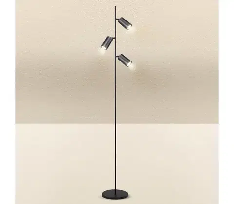 Lampy BRILAGI - Stojacia lampa SELE 3xGU10/30W/230V čierna WO-FR03-OEM