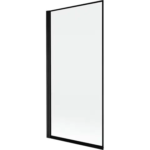 Sprchové dvere MEXEN - MIST vaňová zástena 90x150 cm 6mm 1-s, čierna, okraj, ľavá 8A9-090-001-70-70-L