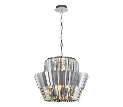 Svietidlá  Luster na reťazi DONNA 12xE14/40W/230V pr. 55 cm matný chróm ML0416
