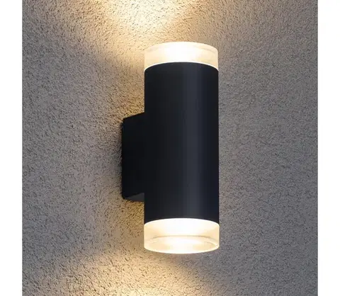 Záhradné lampy BRILAGI - Vonkajšie nástenné svietidlo MATERA 2xGU10/30W/230V antracit IP54 WO-HR60276-OEM-ANT