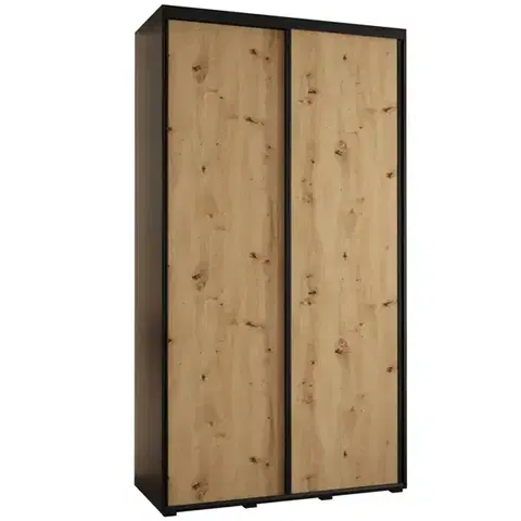 Šatníkové skrine Skriňa 45 Canaris 1 130 čierna/artisan/čierna