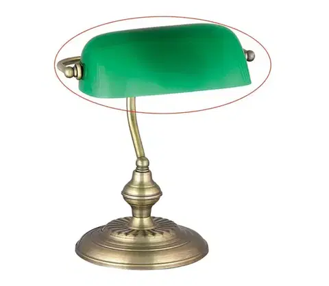 Lampy Rabalux 4038 - Náhradné sklo k  stolnej lampe BANK E27 9587