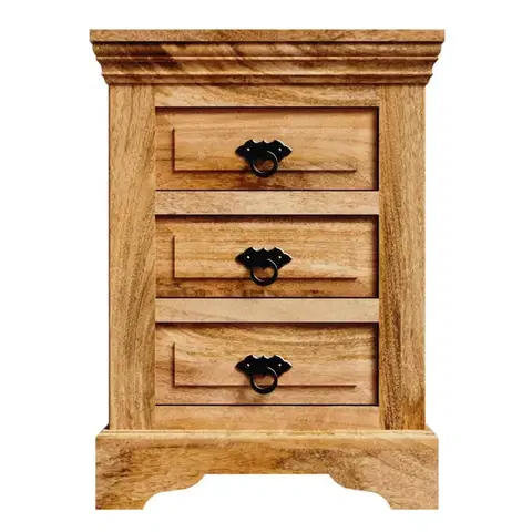 Nočné stolíky Nočný stolík Guru 45x60x40 indický masív mango