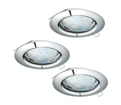 LED osvetlenie Eglo 94236 - SADA 3x LED zapustených stropných svietidiel PENETO 3xGU10-LED/3W/230V 94236