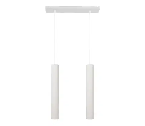 Svietidlá  LED Luster na lanku TUBA 2xGU10/4,8W/230V biela W-L 1111/2 WT