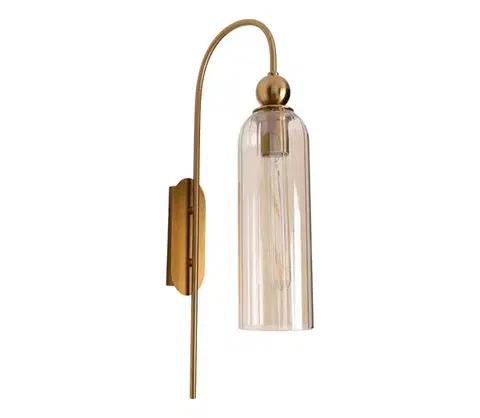 Svietidlá MAXLIGHT W0332 - Nástenná lampa CAMPANILA 1xE27/40W/230V mosadz/béžová W0332