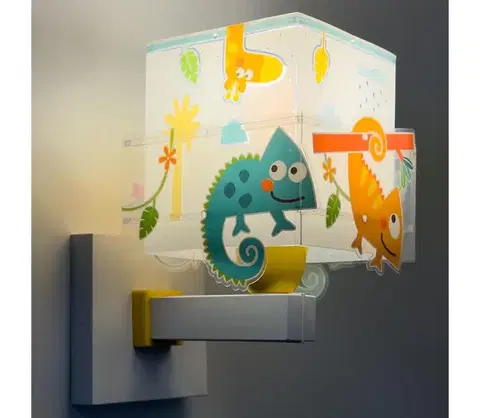 Svietidlá Dalber 63319 - Detské nástenné svietidlo HAPPY JUNGLE 1xE27/15W/230V 63319