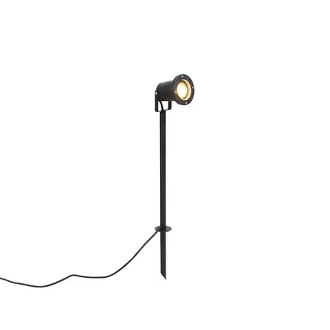 LED reflektory a svietidlá s bodcom do zeme Nastaviteľný čierny reflektor vrátane 300 cm kábla a zástrčky IP65 - Basic