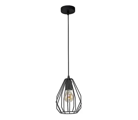 Svietidlá  Luster na lanku BRYLANT BLACK 1xE27/60W/230V 2256