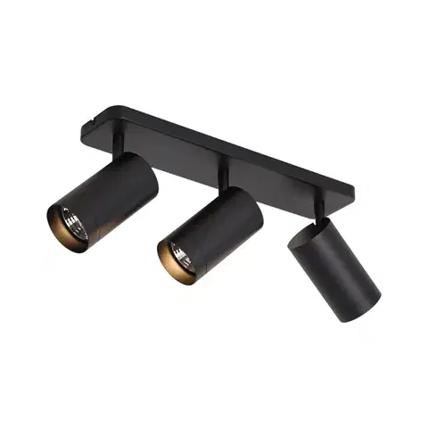 Bodove svetla Moderné stropné svietidlo čierne 3-svetlové GU10 70mm - Jeana Luxe