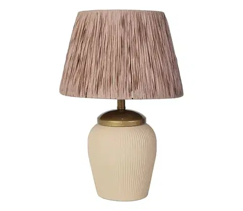 Lampy  Stolná lampa RAMZES 1xE27/40W/230V krémová/hnedá 687HMY2157