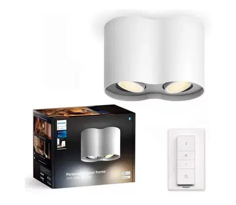 Svietidlá Philips - LED Stmievateľné bodové svietidlo Hue PILLAR 2xGU10/4,2W/230V + DO biela 8720169320178