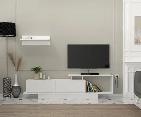 Obývacie steny TV skrinka / Obývacia stena Asos - White