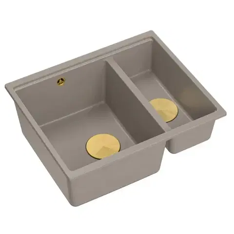 Kuchynské drezy Quadron Quadron - Granitový drez Logan 150 Beige Oceľ HCQL5646U4-BS_U