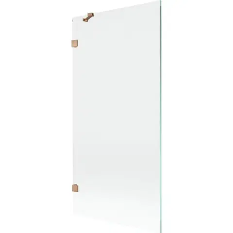 Sprchové dvere MEXEN/S - Lunar vaňová zástena FIX 90 x 150, transparent, meď kartáčovaná 897-090-000-65-00