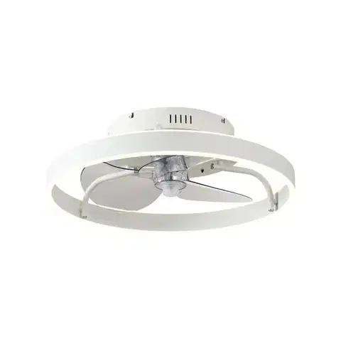 Stropné ventilátory Stropný ventilátor biely 50 cm vrátane LED stmievateľný s diaľkovým ovládaním - Maddy