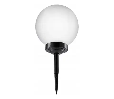 LED osvetlenie SmartLED LED solárna lampa LED/1,2V 6500K 200 mAh pr. 25 cm IP44 biela/čierna 7235