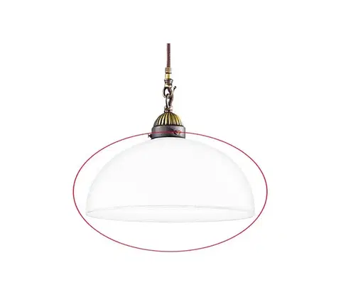 Lampy Kolarz 731.G54 - Náhradné sklo NONNA E27 pr. 30 cm biela 731.G54
