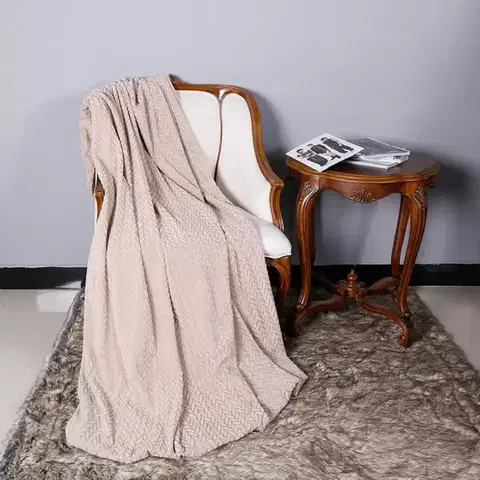 Jednofarebné deky Deka Allantis 170x220 béžová