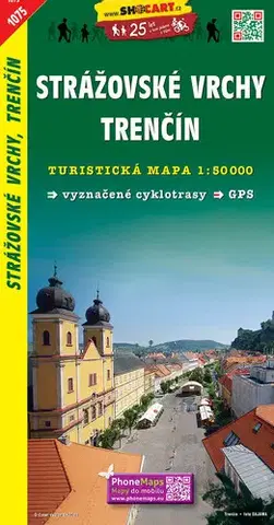 Voda, lyže, cyklo Strážovské vrchy-Trenčín 1:50 000