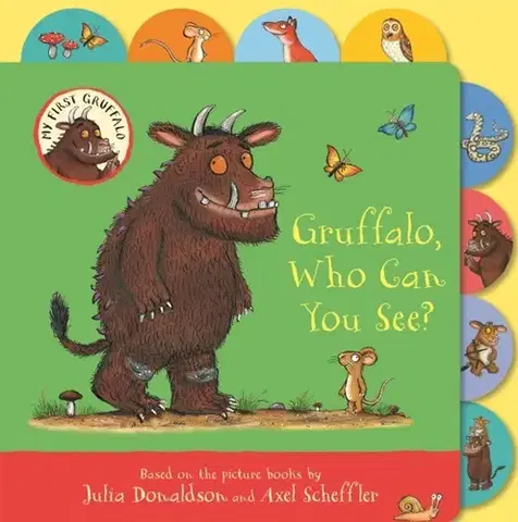 Leporelá, krabičky, puzzle knihy Gruffalo, Who Can You See? - Julia Donaldson