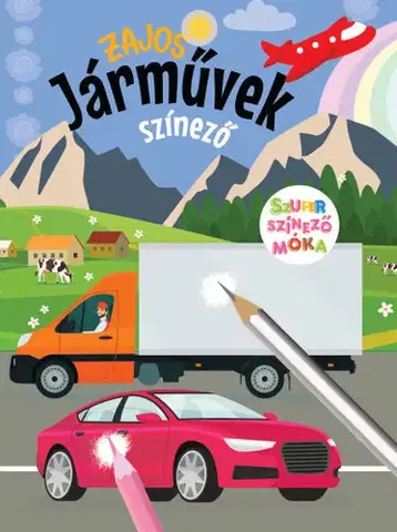 Pre deti a mládež - ostatné Zajos járművek színező - Szuper színező móka