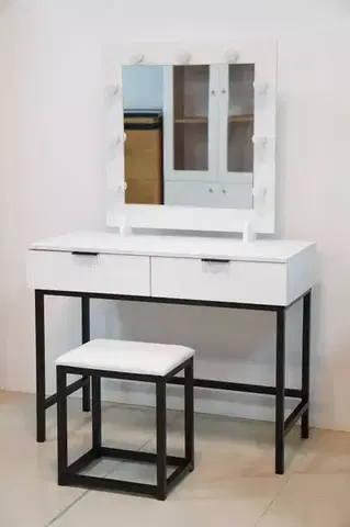 Toaletné stolíky Toaletný stolík Cleo biely