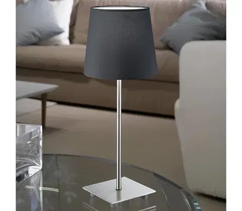 Lampy Eglo 54906 - LED Stolná lampa 1xE14/6W/230V šedá/chróm 54906