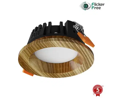 Svietidlá APLED - LED Podhľadové RONDO WOODLINE LED/3W/230V 3000K pr. 9 cm jaseň masív 21276