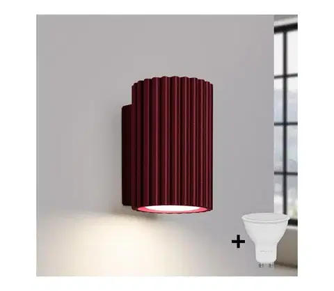 Svietidlá BRILAGI - LED nástenné svietidlo CRESTO 1xGU10/10W/230V 10 cm bordové BR.1929