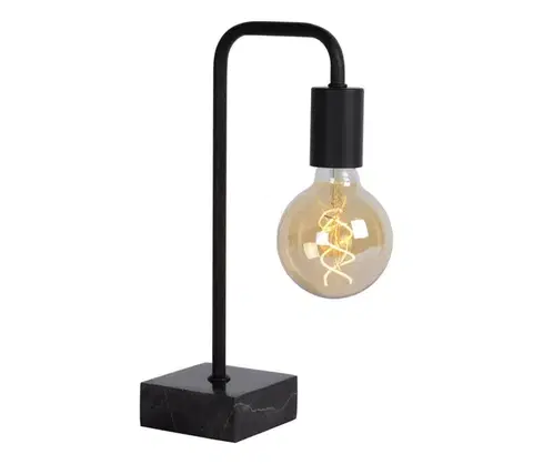 Lampy Lucide 45565/01/30 - Stolná lampa LORIN 1xE27/40W/230V čierna 45565/01/30