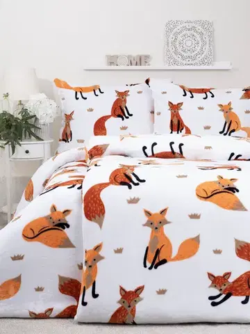 Obliečky MKLozkoviny.sk Obliečky mikroplyš Exclusive – Líšky 02 - 140 × 200 cm - 70 x 90 cm