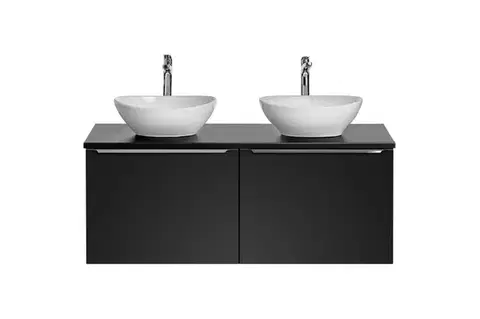 Skrinky s umývadlom ArtCom Kúpeľňová skrinka s umývadlom a doskou SANTA FE Black DU120/2 | 120 cm