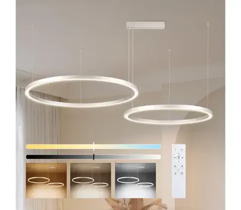 Svietidlá BRILAGI - LED stmievateľný luster na lanku PORTOFINO LED/98W/230V strieborná + DO BRI517