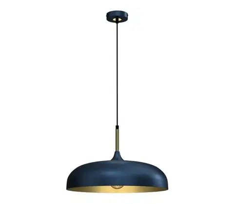 Svietidlá  Luster na lanku LINCOLN 1xE27/60W/230V pr. 45 cm modrá MLP7901