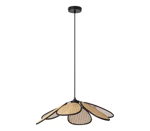 Svietidlá Osram - Závesný luster na lane DECOR RATTAN 1xE27/15W/230V pr. 58 cm béžová/čierna 4058075847187