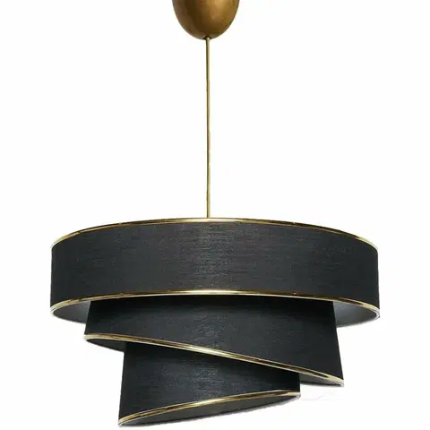 Svietidlá Závesný luster Couper - Black, Gold