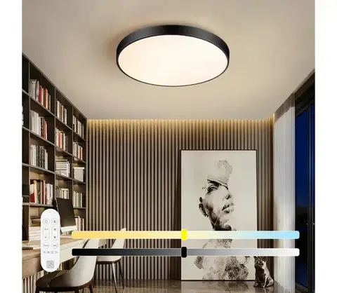 Svietidlá  NEO 07250L-LED Stmievateľné svietidlo SEMPLICI 60W/230V Wi-Fi Tuya čierna +DO 07250L