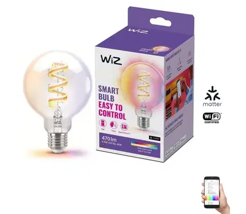 Žiarovky LED RGBW Stmievateľná žiarovka G95 E27/6,3W/230V 2200-6500K Wi-Fi - WiZ 8720169072190