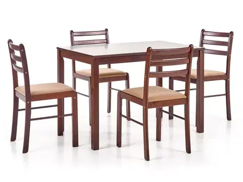 Jedálenské zostavy HALMAR Starter New 2 1+4 jedálenský set espresso