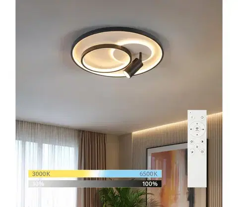 Svietidlá BRILAGI - LED stmievateľné stropné svietidlo UNITY LED/60W/230V + 1xGU10/3W biela/čierna +DO BRMXC2789-500