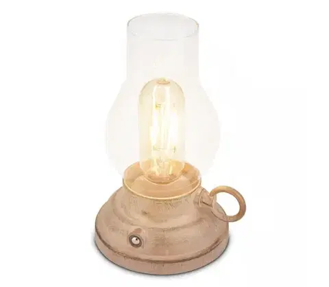 LED osvetlenie Brilo - LED stmievateľná vonkajšia nabíjateľná stolná lampa KANEA LED/1,5W/5V IP44 1200 mAh béžová 7575011