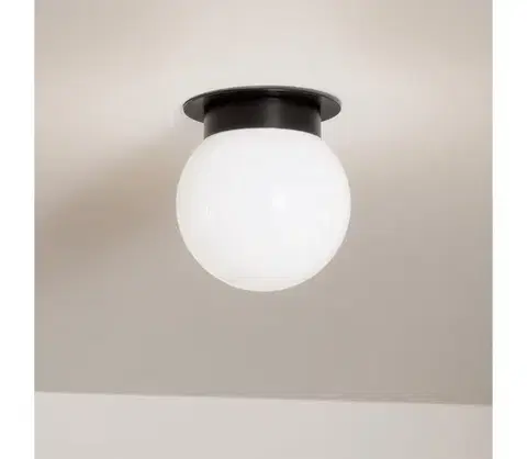 Svietidlá Elstead Kichler KL-ALBERS-F-G-BK-Stropné svietidlo ALBERS 1xE27/40W/230V pr.20,3cm čierne KL-ALBERS-F-G-BK