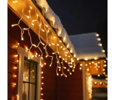 LED osvetlenie BRILAGI - vonkajšia LED svetelná reťaz 360 LED / 8 funkcií, 14 m, IP44, teplá biela, cencúle 1V401-WW-OEM1
