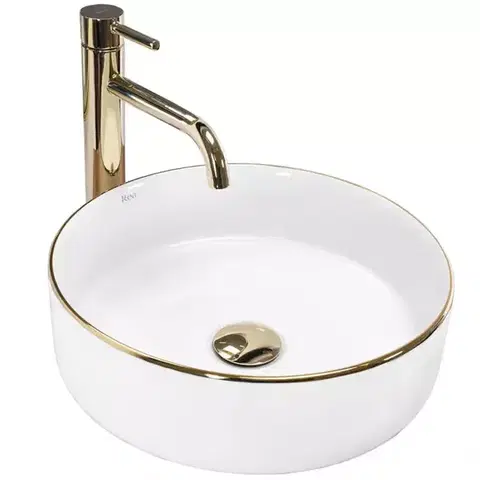 Umývadlá Umývadlo na dosku Sami Gold Edge