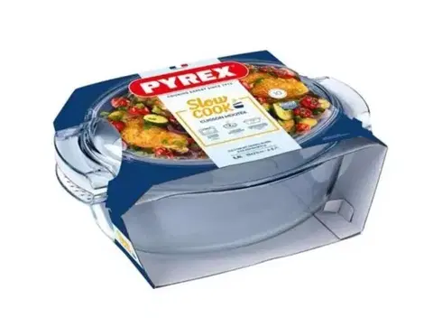 Pekáče a zapekacie misy PYREX Misa zapekacia oválna s pokrievkou, 38x23x15cm, 4,4L+1,4L, sklo číre PYREX, spevnený obal KLC