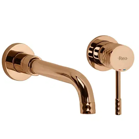 Kúpeľňové batérie REA - Podomietková umývadlová batéria LUNGO Diamond Copper + BOX REA-B0540
