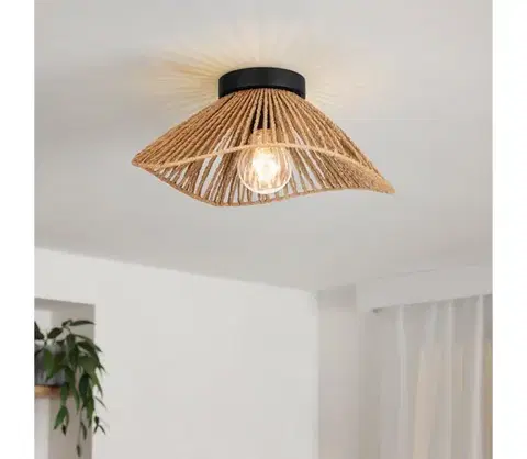 Svietidlá Eglo 44071 - Stropné svietidlo LAVISTER 1xE27/60W/230V hnedá 44071