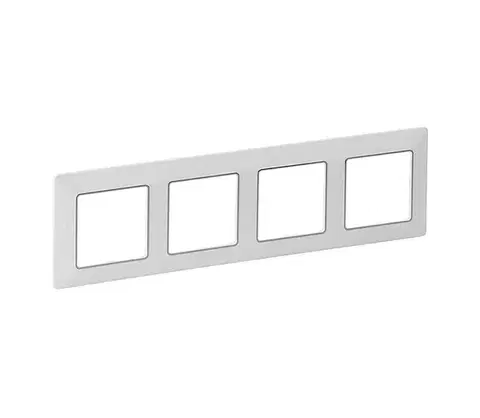 Predlžovacie káble Legrand 754034 - Rámček pre vypínače VALENA LIFE 4P biela/chróm 754034